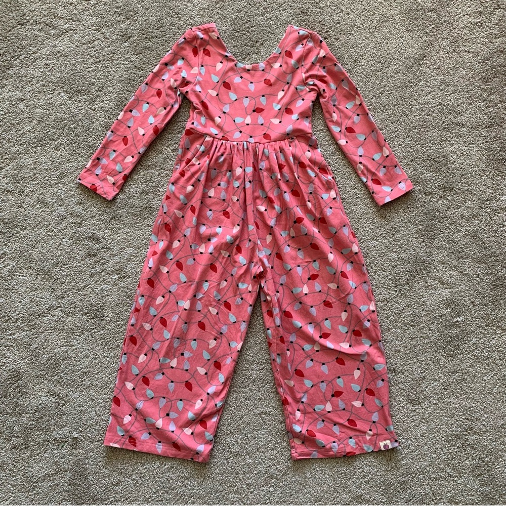 Cheeky plum 5t romper Xmas lights